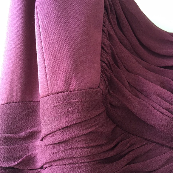 Ann Klein 100% Silk Burgundy Formal Halter Dress for Black Tie size 8 Gown - Picture 8 of 10